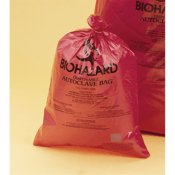 SP Bel-Art Super Strength Red Biohazard Disposal Bag w/Sterilization Indicator, 2-4 Gallon, 200/Pack