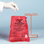 SP Bel-Art Bench-Top Red Polyethylene Biohazard Bags, Pack of 100