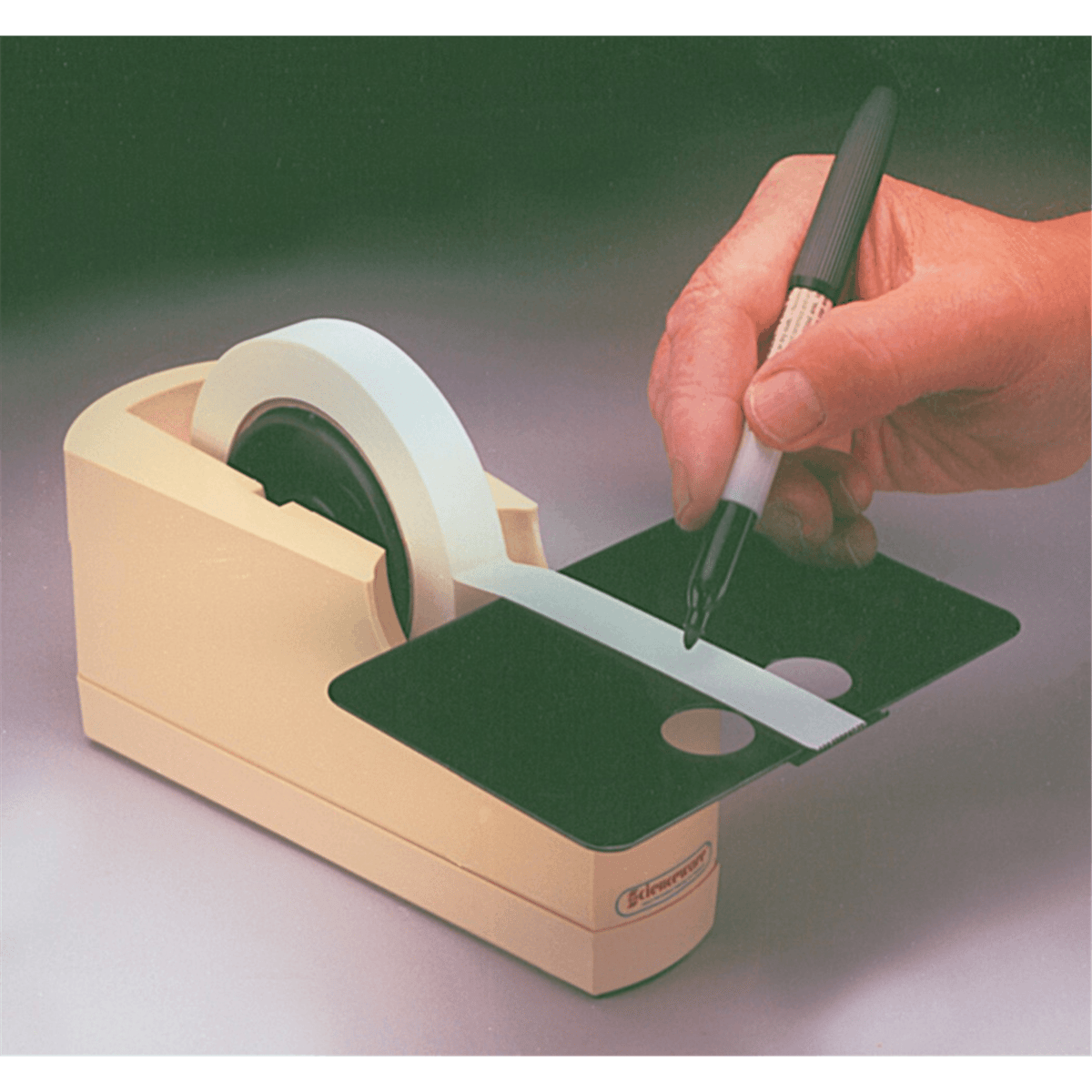 SP Bel-Art Write-On Single Roll Label Tape Dispenser, 8-3/8" x 3-3/8" x 3-3/4"