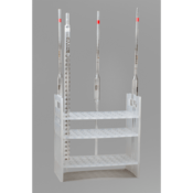 SP Bel-Art Pipette Support Rack, 16mm, 50 Places, 8-3/8" x 4-1/2" x 8-3/4", Polypropylene