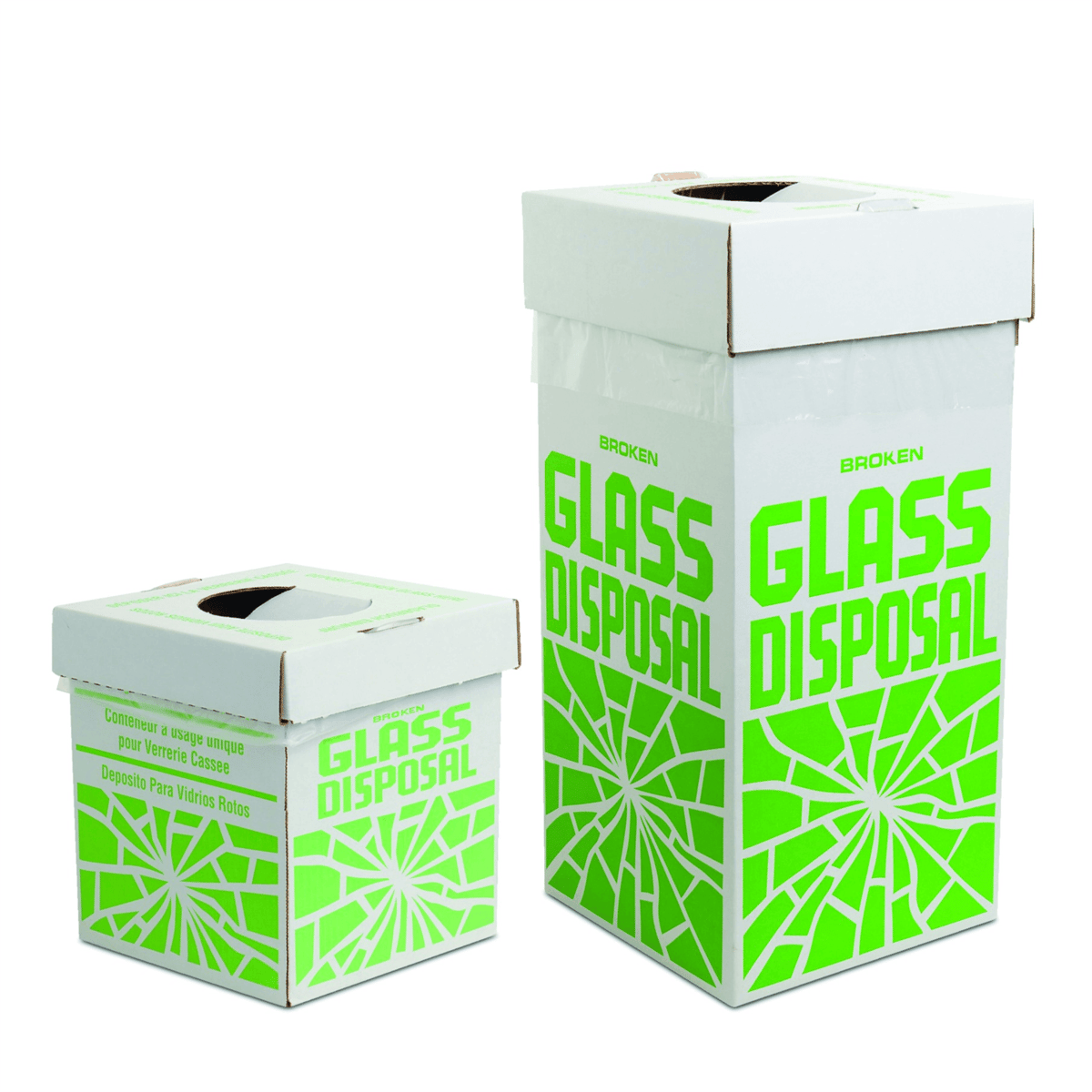 SP Bel-Art Cardboard Disposal Cartons for Glass, 12" x 12" x 27", Floor Model, Pack of 6