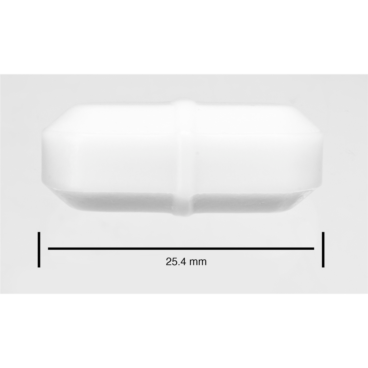 SP Bel-Art Spinbar Teflon Octagon Magnetic Stirring Bar, 25.4 mm x 9.5 mm, White