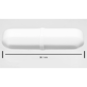 SP Bel-Art Spinbar Teflon Octagon Magnetic Stirring Bar, 38.1 mm x 9.5 mm, White