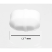 SP Bel-Art Spinbar Teflon Octagon Magnetic Stirring Bar, 12.7 mm x 8 mm, White