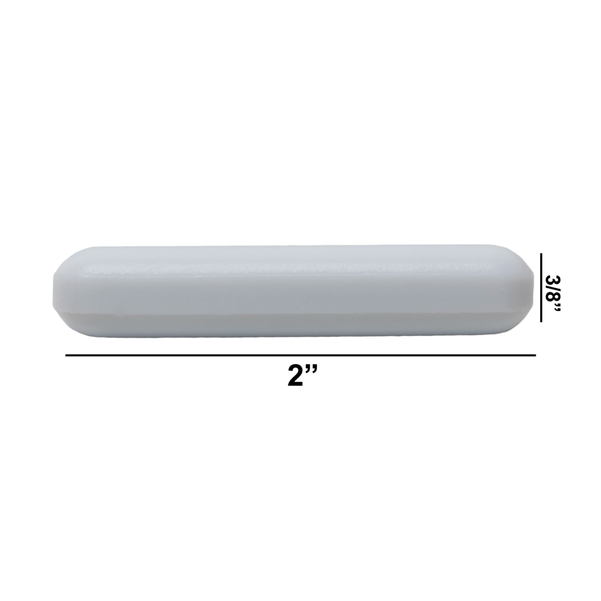 SP Bel-Art Spinbar Teflon Polygon Magnetic Stirring Bar, 2" x 3/8", White, without Pivot Ring