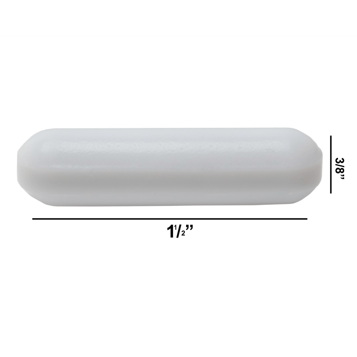SP Bel-Art Spinbar Teflon Polygon Magnetic Stirring Bar; 1-1/2" x 3/8", White, without Pivot Ring