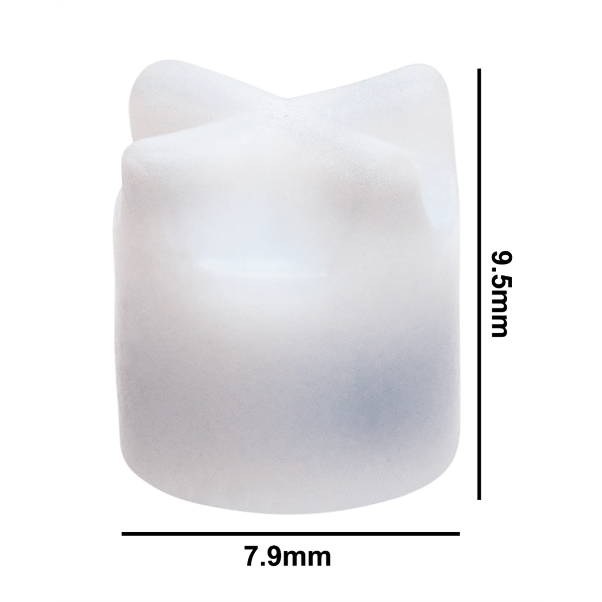 SP Bel-Art Spinfin Teflon Magnetic Stirring Bar, 7.9 mm x 9.5 mm, White