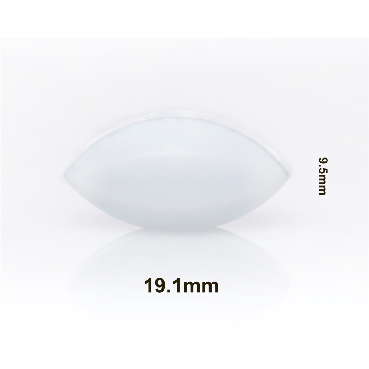 SP Bel-Art Spinbar Teflon Elliptical (Egg-Shaped) Magnetic Stirring Bar, 19.1 mm x 9.5 mm, White