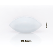 SP Bel-Art Spinbar Teflon Elliptical (Egg-Shaped) Magnetic Stirring Bar, 19.1 mm x 9.5 mm, White