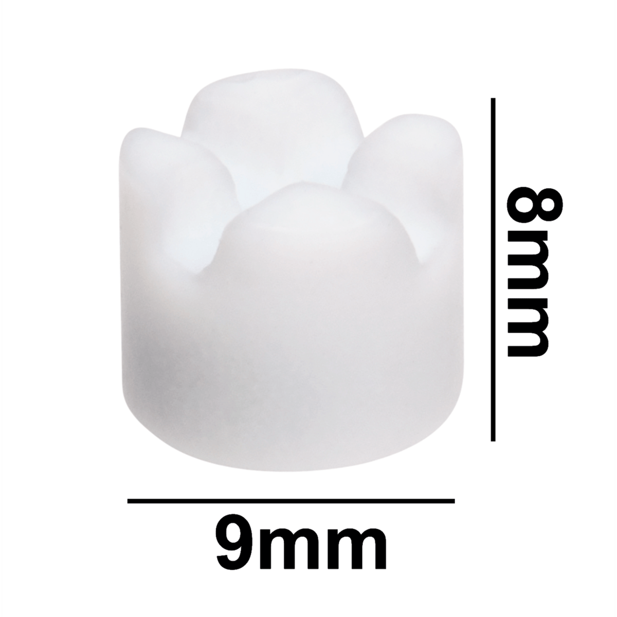 SP Bel-Art Spinbar Teflon Cell (Cuvette) Magnetic Stirring Bar, 9 mm x 8 mm, White