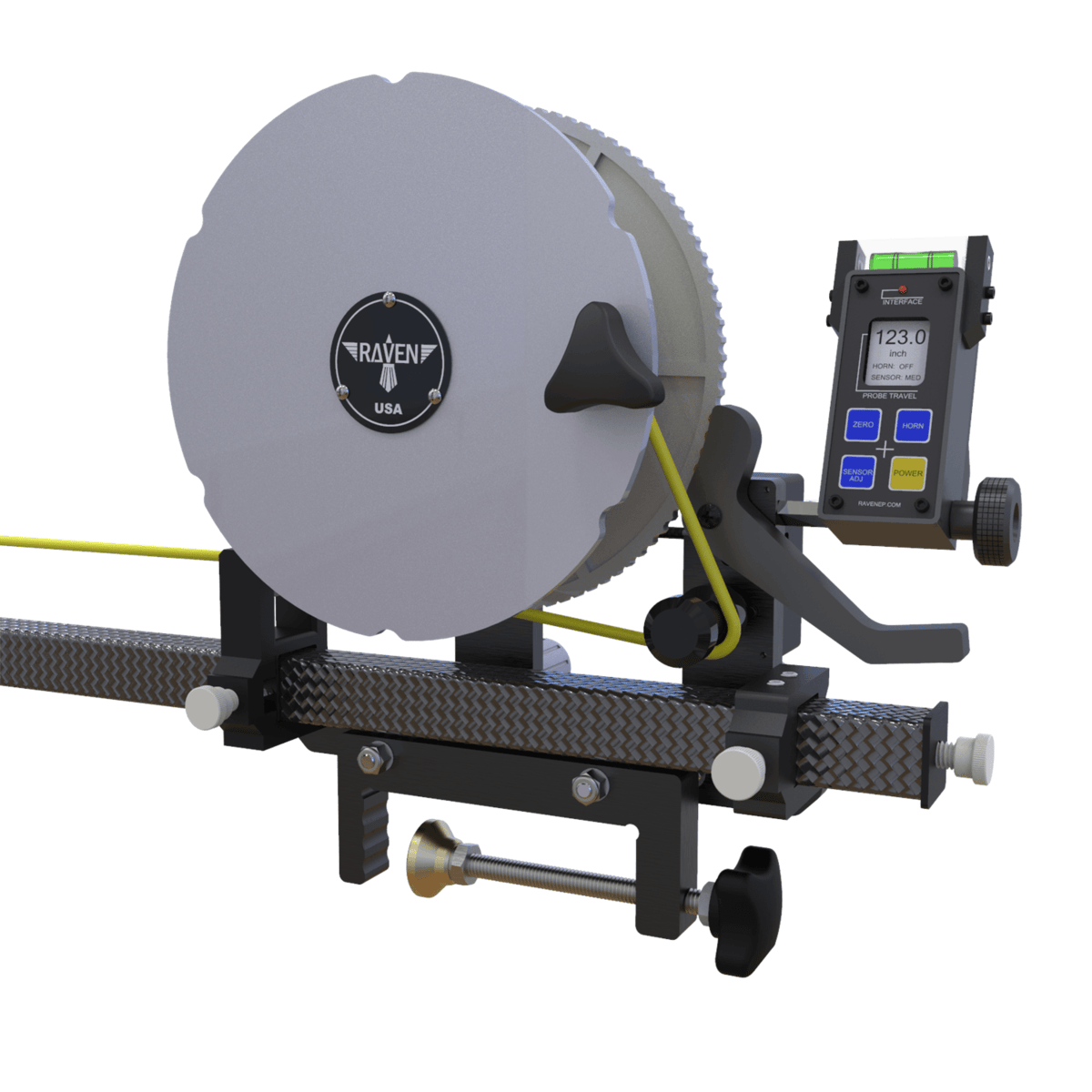Raven Filter Media Manager, 25 ft (7.6m) Cable, Round Rail Clamp