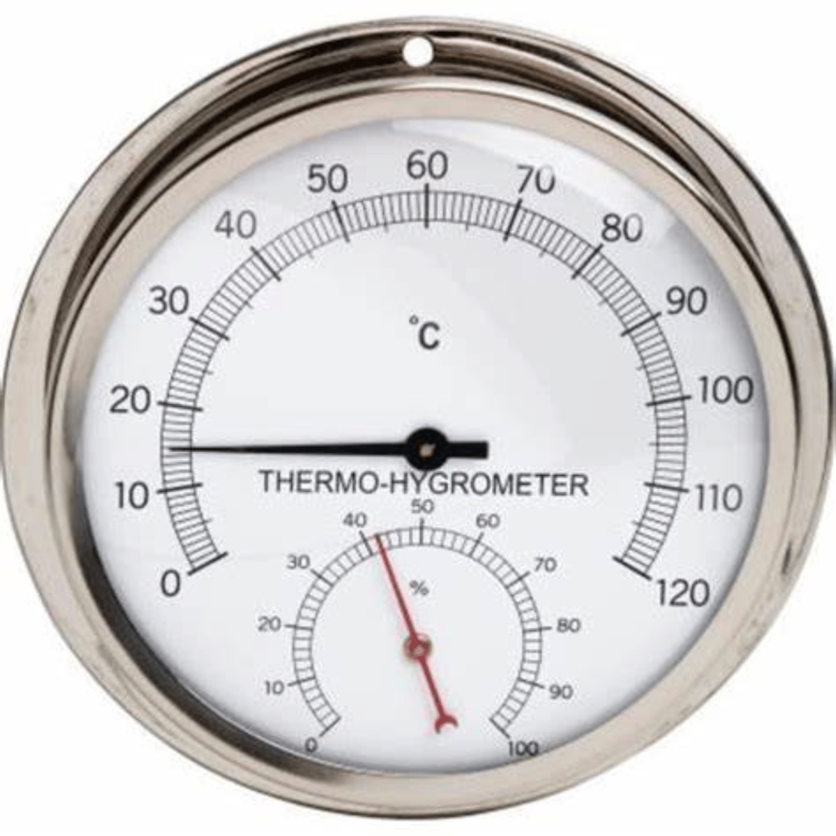 H-B Durac Thermometer-Hygrometer, SS, 0 to 120°C, 0 to 100% Humidity Range