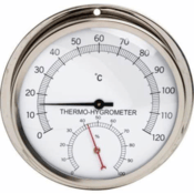 H-B Durac Thermometer-Hygrometer, SS, 0 to 120°C, 0 to 100% Humidity Range
