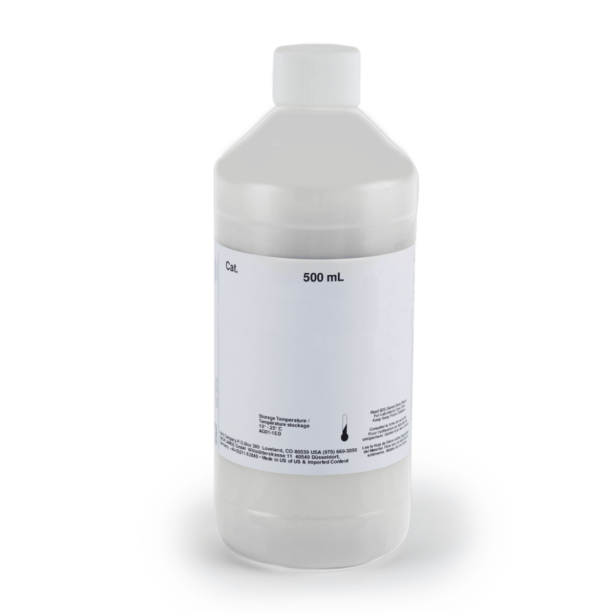 Hach Fluoride Standard Solution, 2 mg/L as F (NIST), 500 mL, 40520