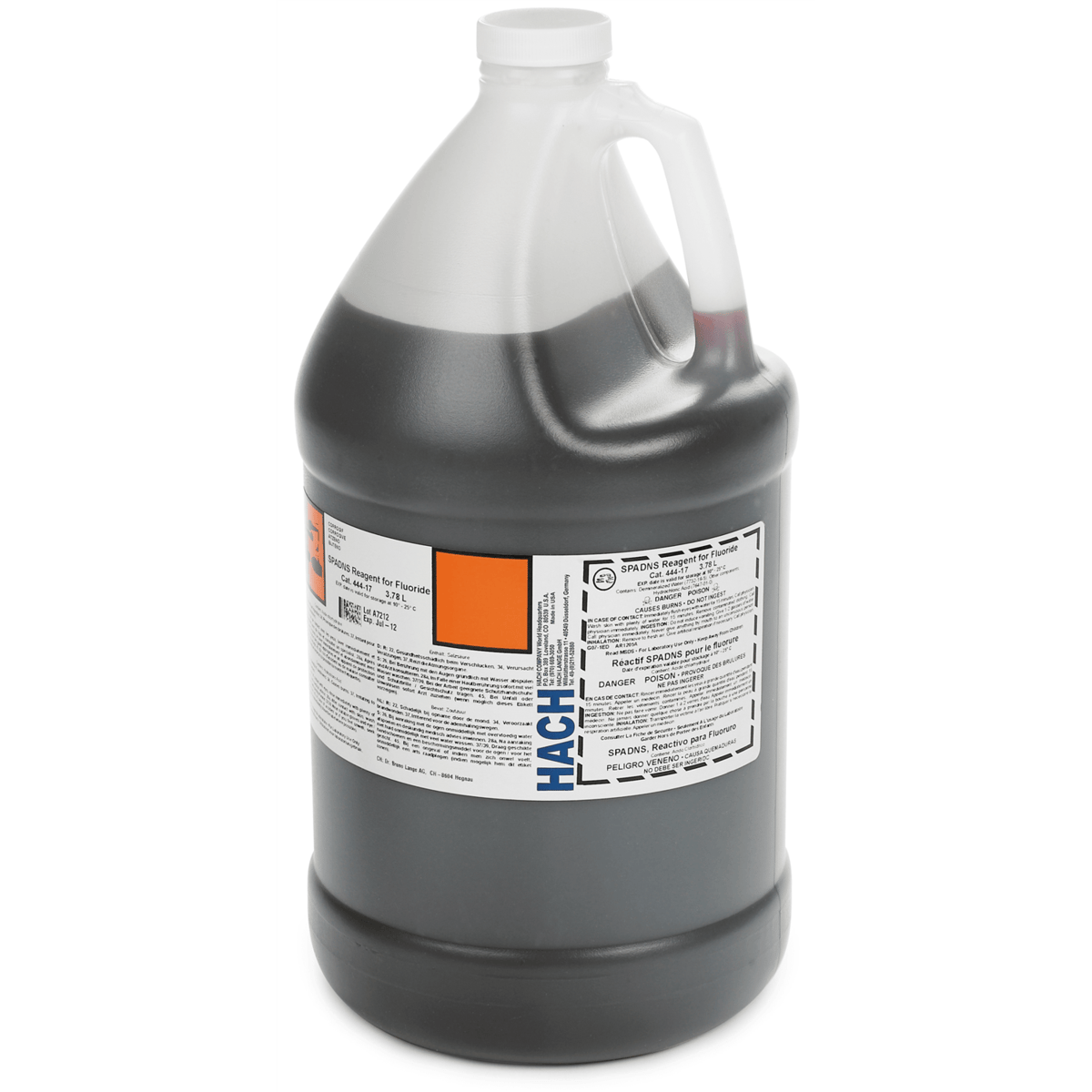 Hach SPADNS Fluoride Reagent Solution, 3.78 L, 44417
