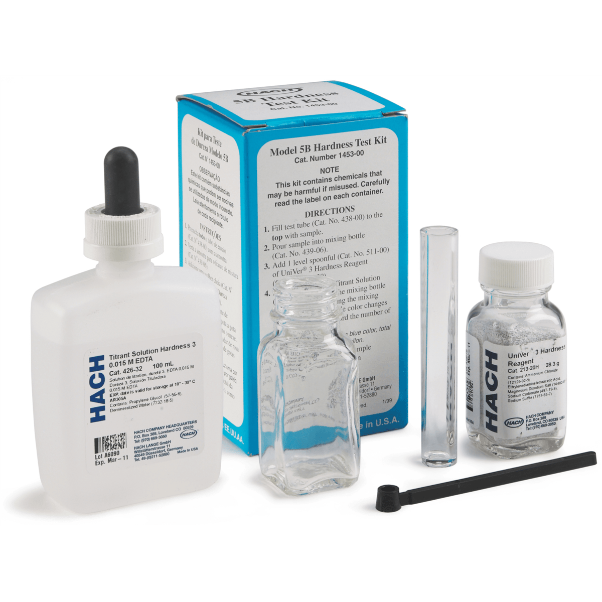Hach Total Hardness Test Kit, Model 5-B, 145300