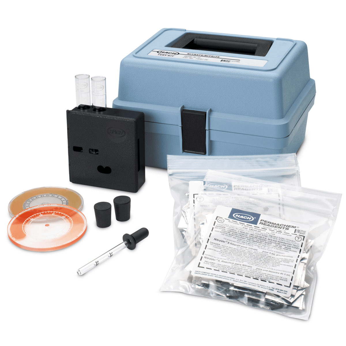 Hach Nitrate-Nitrite Test Kit, Model NI-12, 1408100