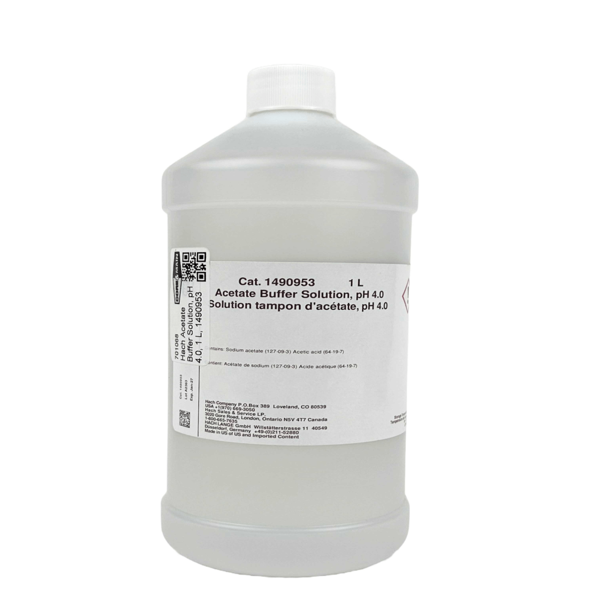 Hach Acetate Buffer Solution, pH 4.0, 1 L, 1490953