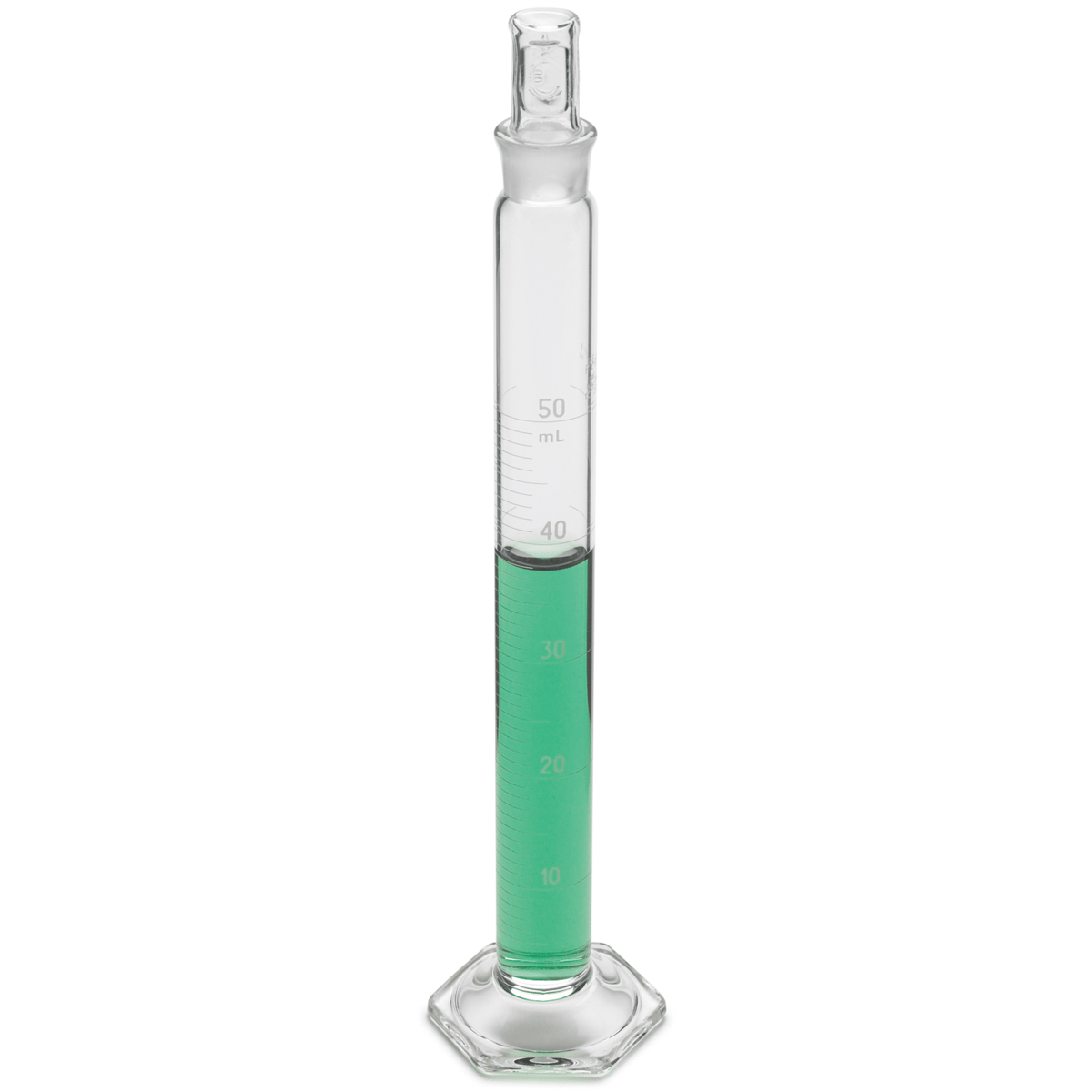 Hach Cylinder, Graduated, Mixing, Glass, 25 mL +-0.3, 0.5 mL Divisions, Glass Stopper #13, 2088640