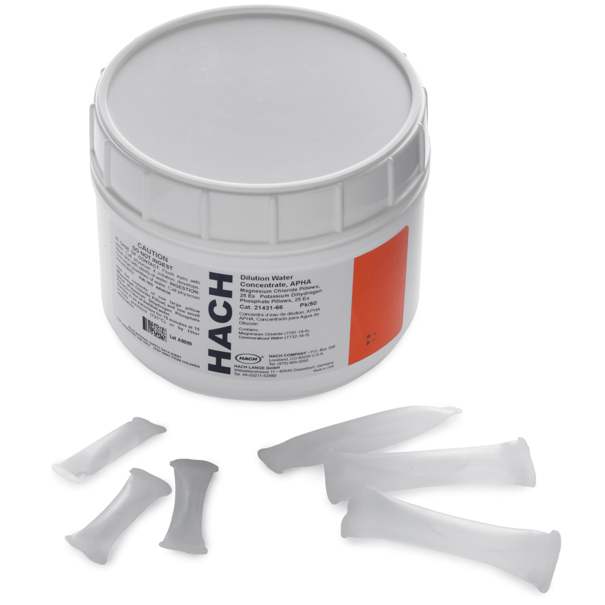 Hach Buffered Dilution Water Pillows, pk/25, 2143166
