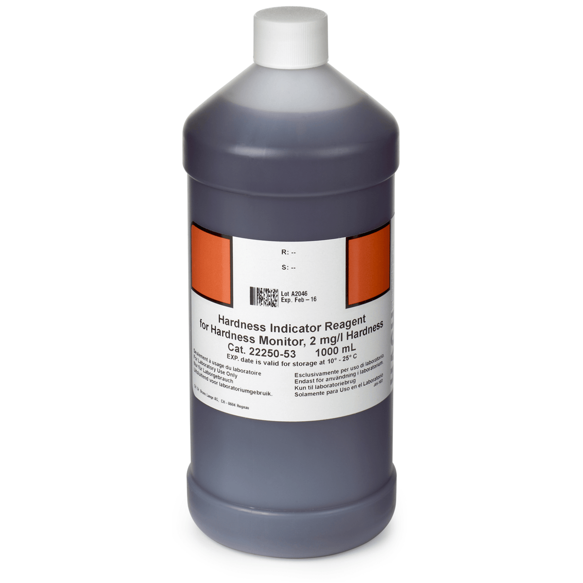 Hach Hardness Indicator Solution for HACH SP510, 1L, 2 mg/L, 2225053