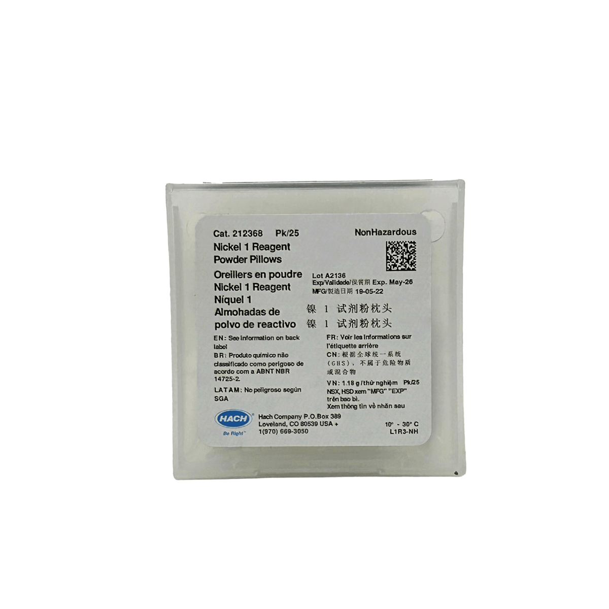 Hach Nickel Reagent Set, Heptoxime, 2243500
