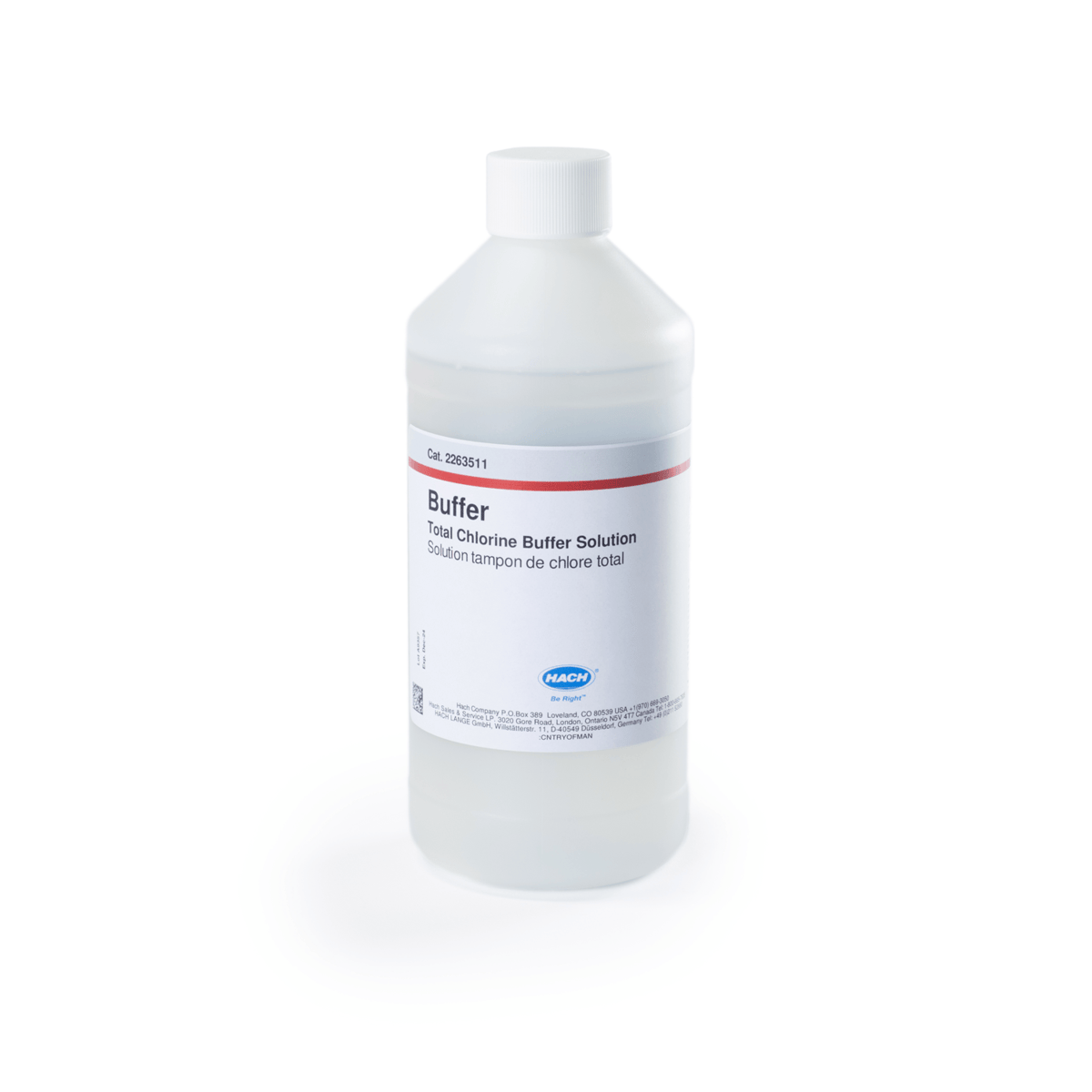 Hach Total Chlorine Buffer Solution for Chlorine Analyzer CL17/CL17sc, 473 mL, 2263511