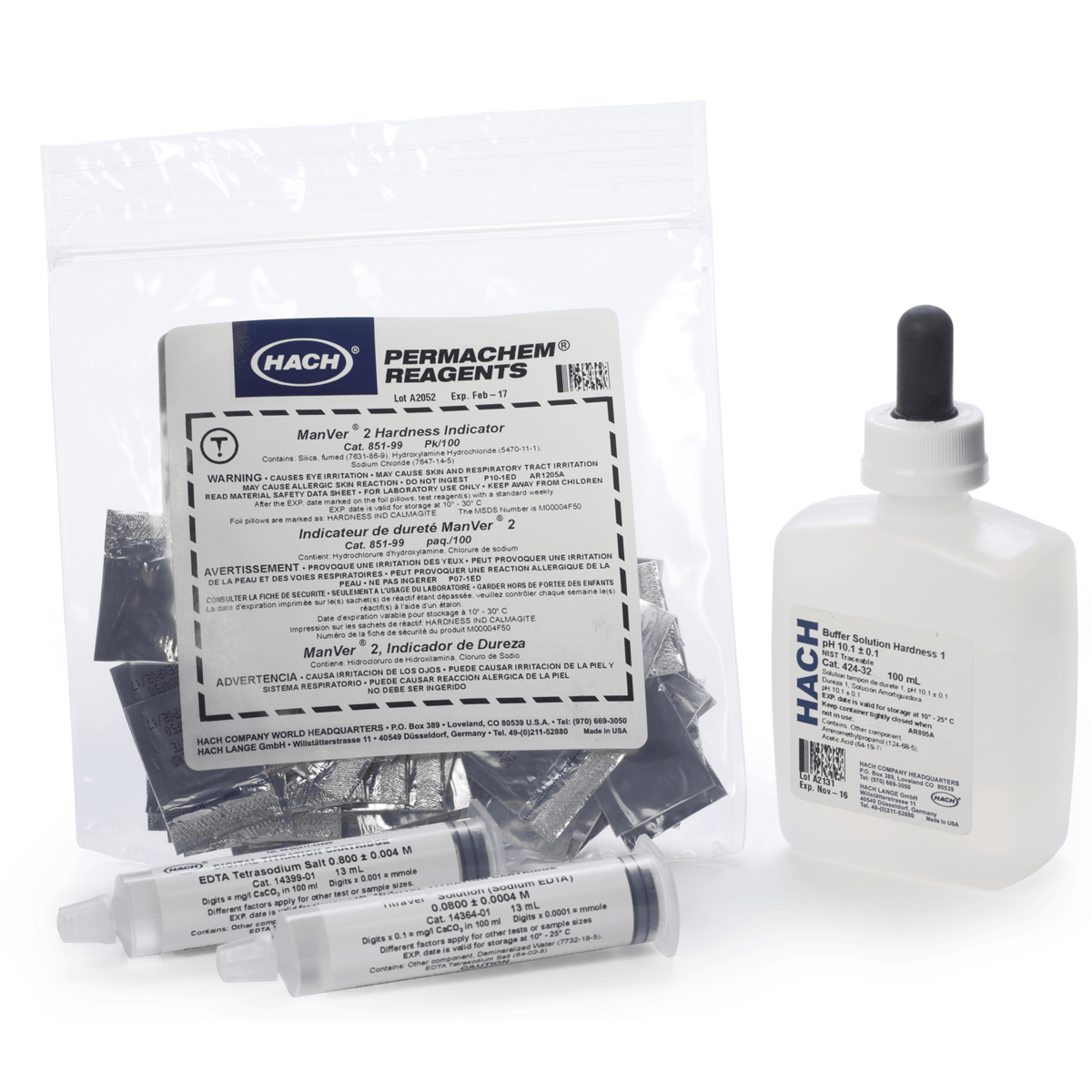 Hach Hardness (Total) Reagent Set, Digital Titrator, Full Range, 2272000