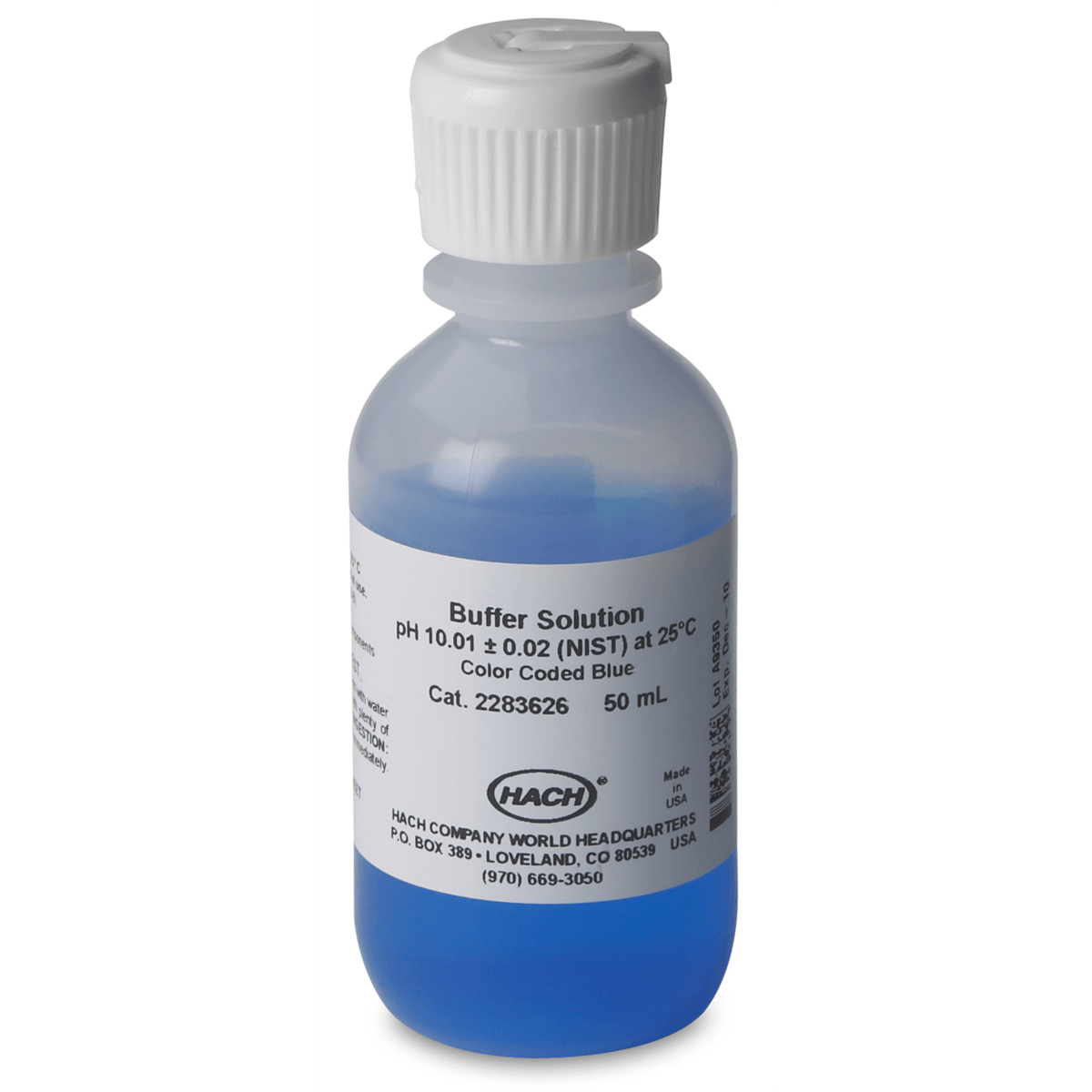 Hach Buffer Solution, pH 10.01, Color-coded Blue, 50 mL, 2283626