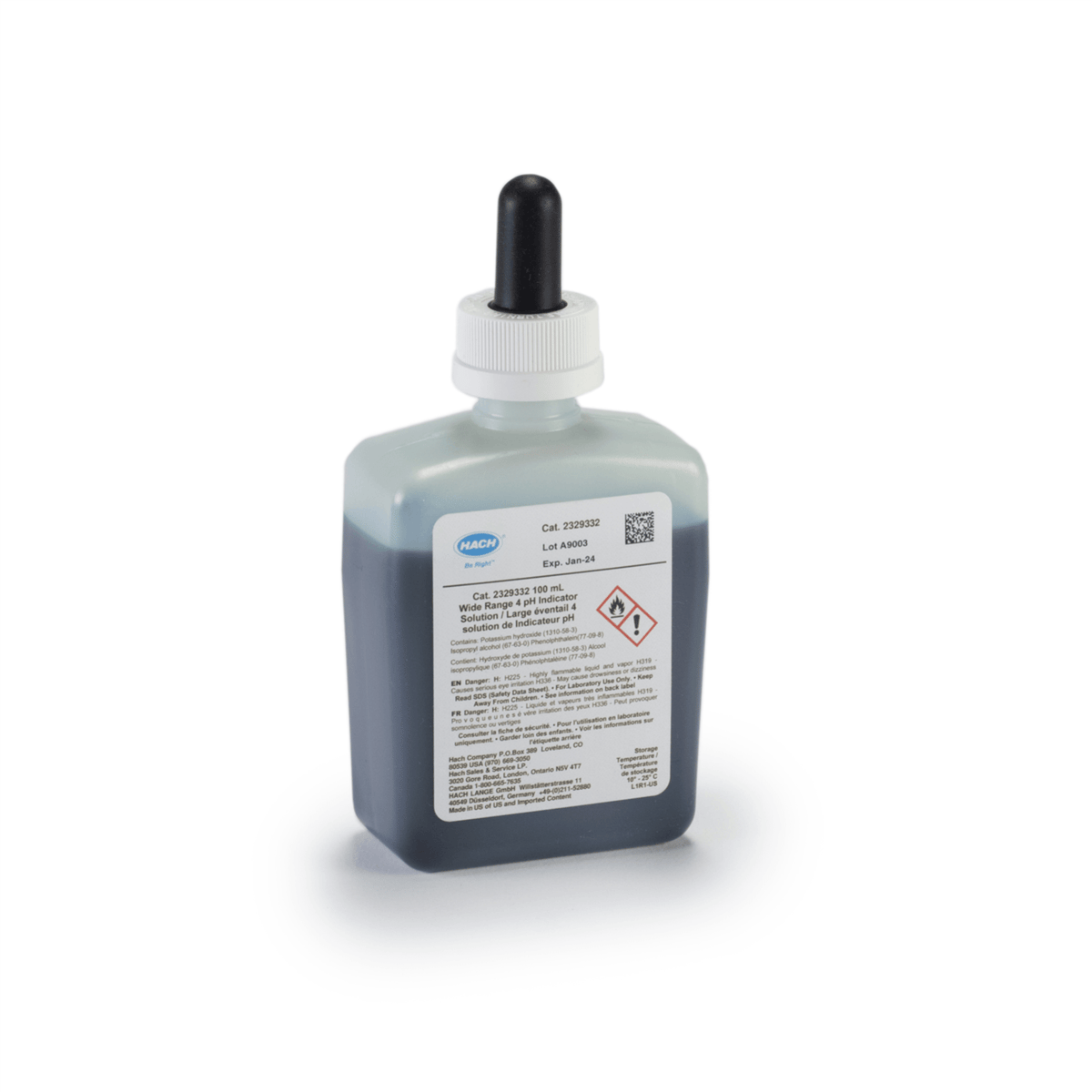 Hach Wide Range pH Indicator Solution, 100 mL MDB, 2329332
