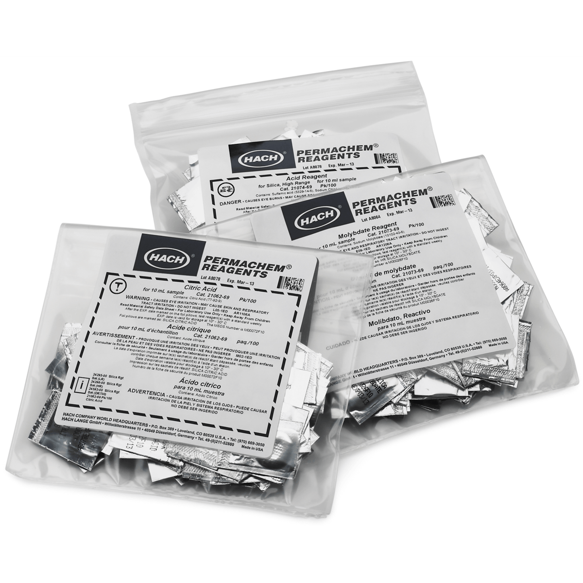 Hach Silica Reagent Set, High Range, 10 mL, 2429600