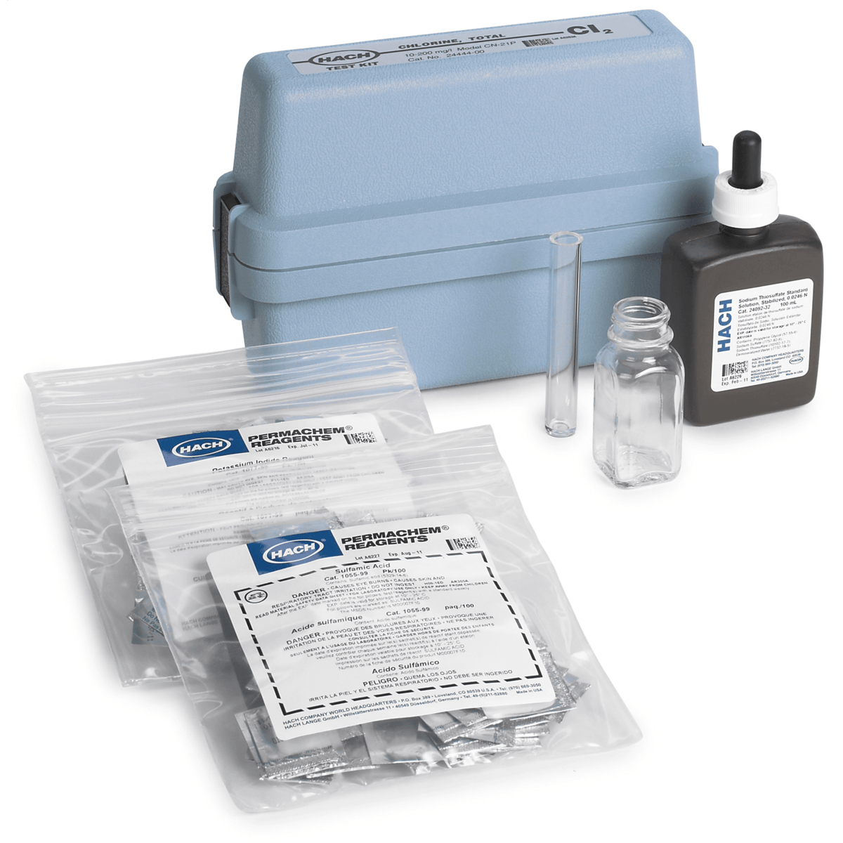Hach Chlorine (Total) Test Kit, Model CN-21P, 2444400