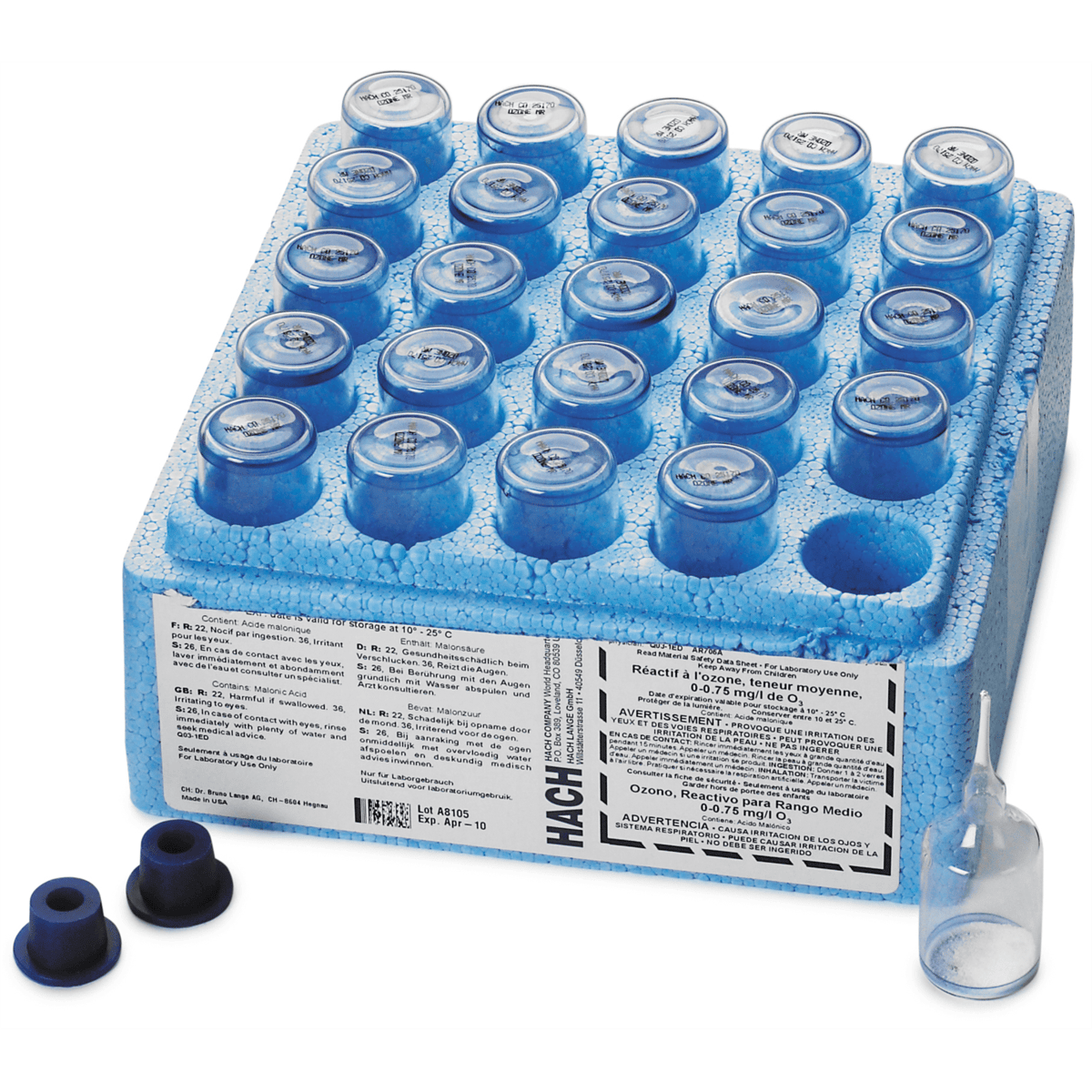 Hach Ozone Accuvac® Ampules, LR, pk/25, 2516025