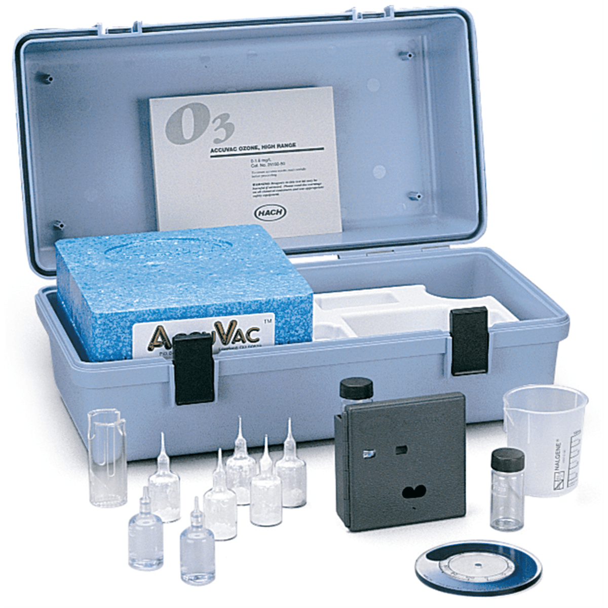 Hach Ozone Test Kit, AccuVac® Color Disc, HR 0.1-1.50 mg/L, 2518050
