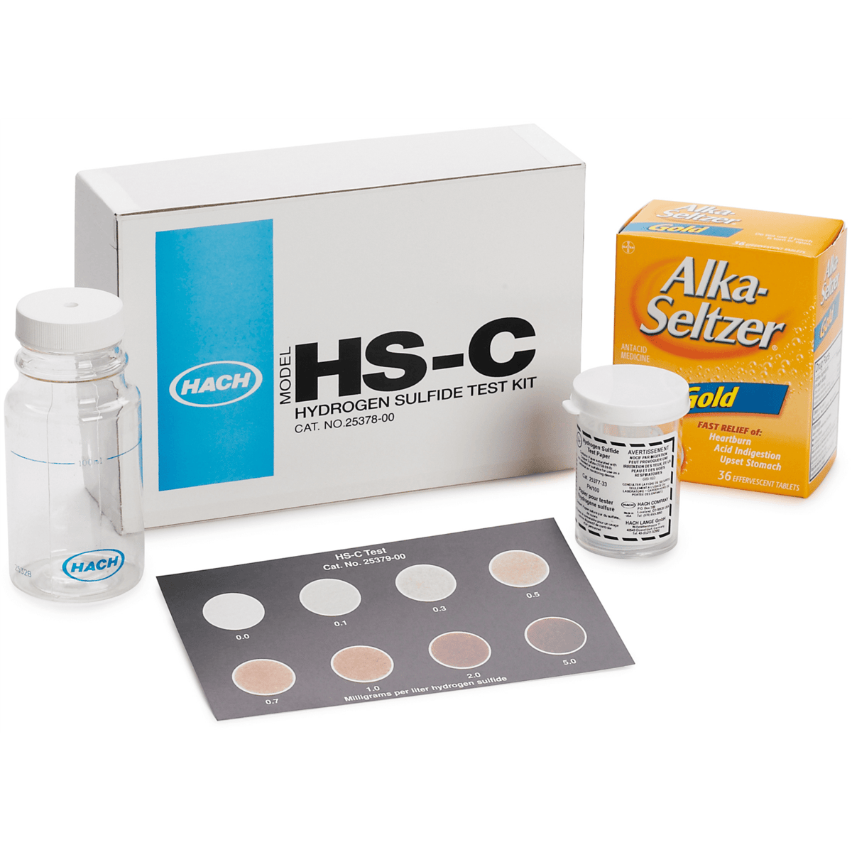 Hach Hydrogen Sulfide Test Kit, Model HS-C, 2537800
