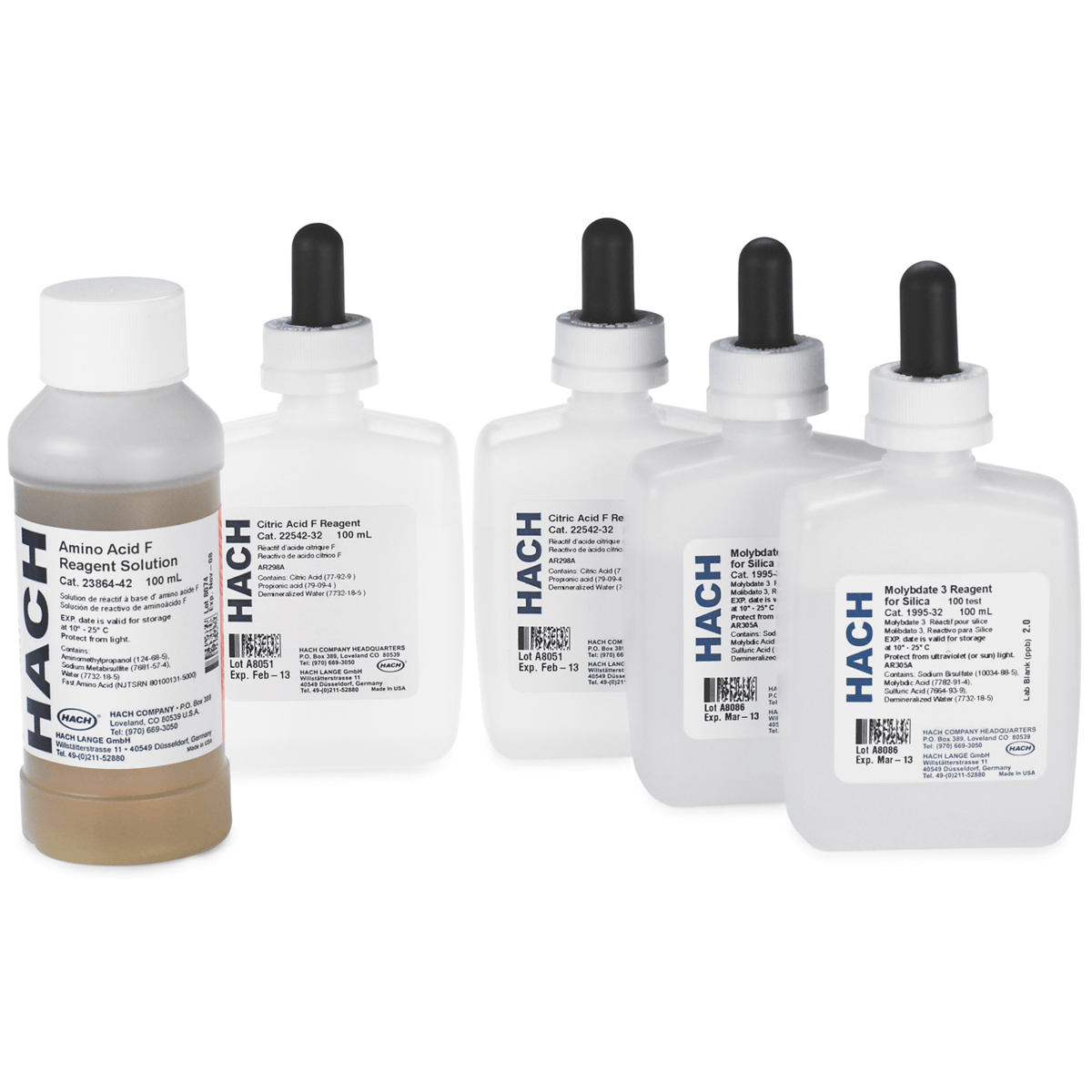 Hach Silica Reagent Set, Ultra Low Range, Bulk Solution, 2553500