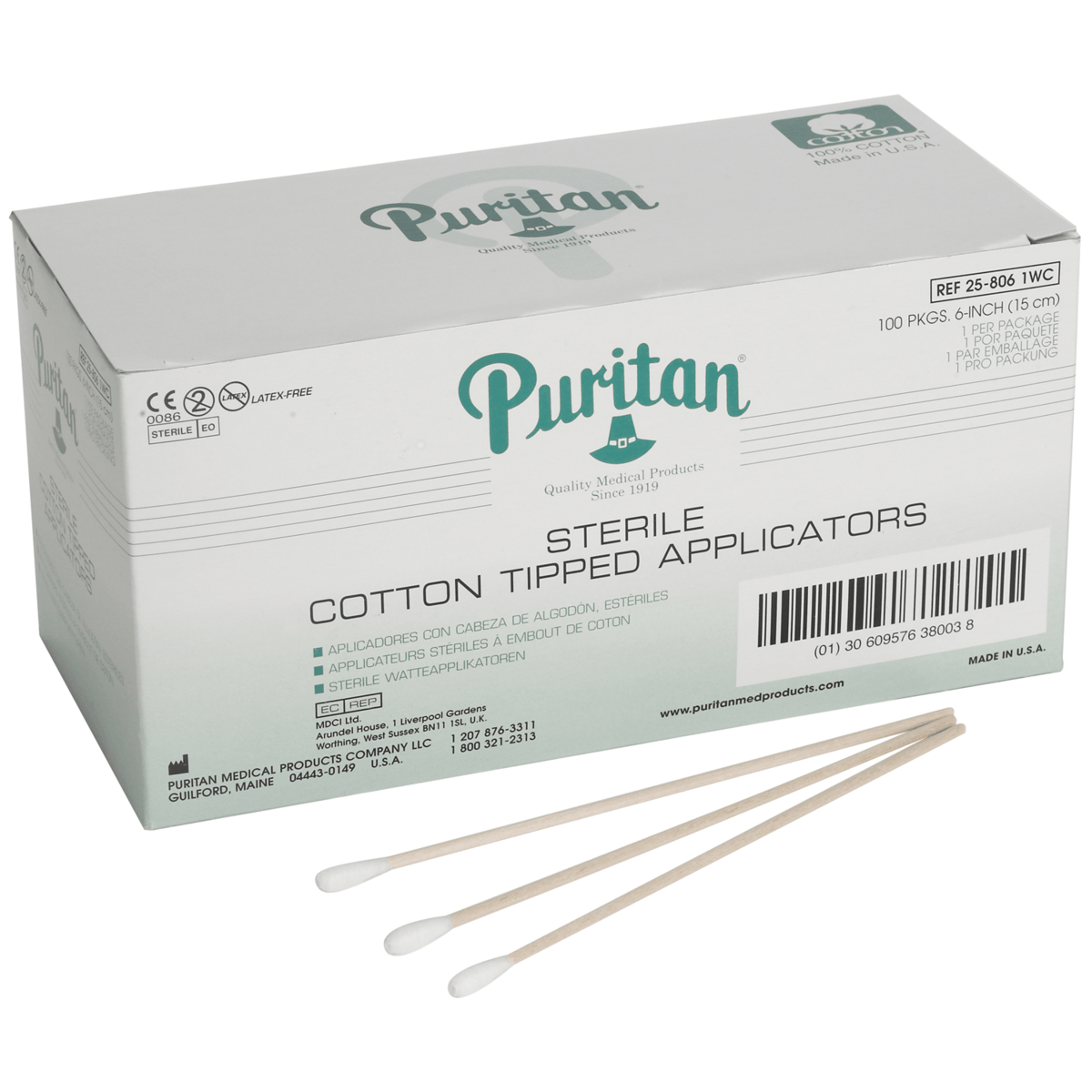 Hach Swabs, Cotton, Presterilized, 2554300