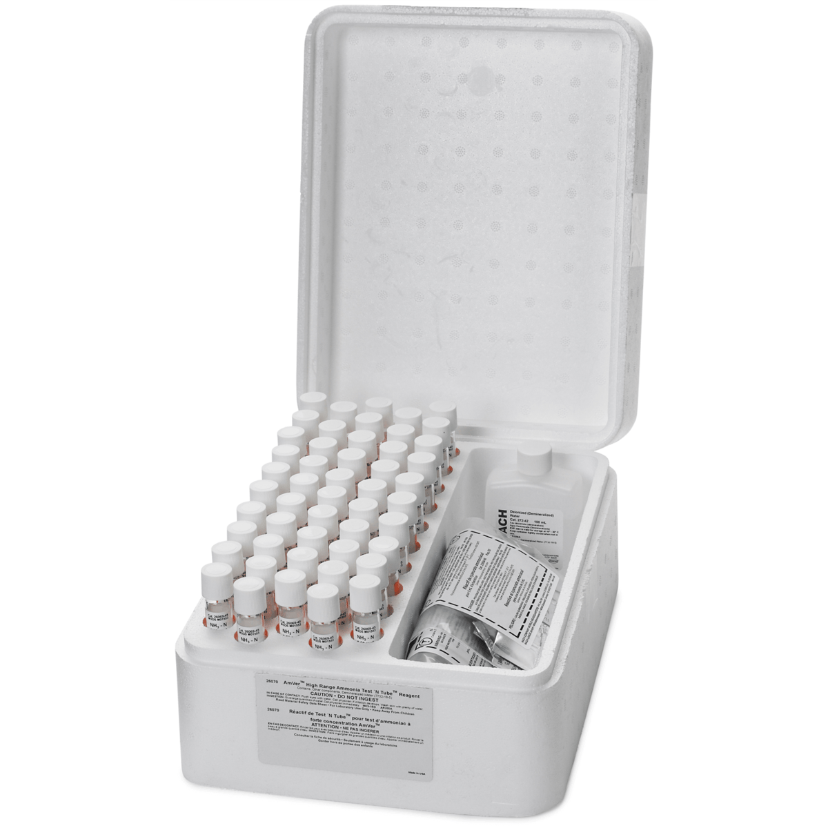 Hach Nitrogen-Ammonia Reagent Set, TNT, AmVer (Salicylate), HR, 2606945
