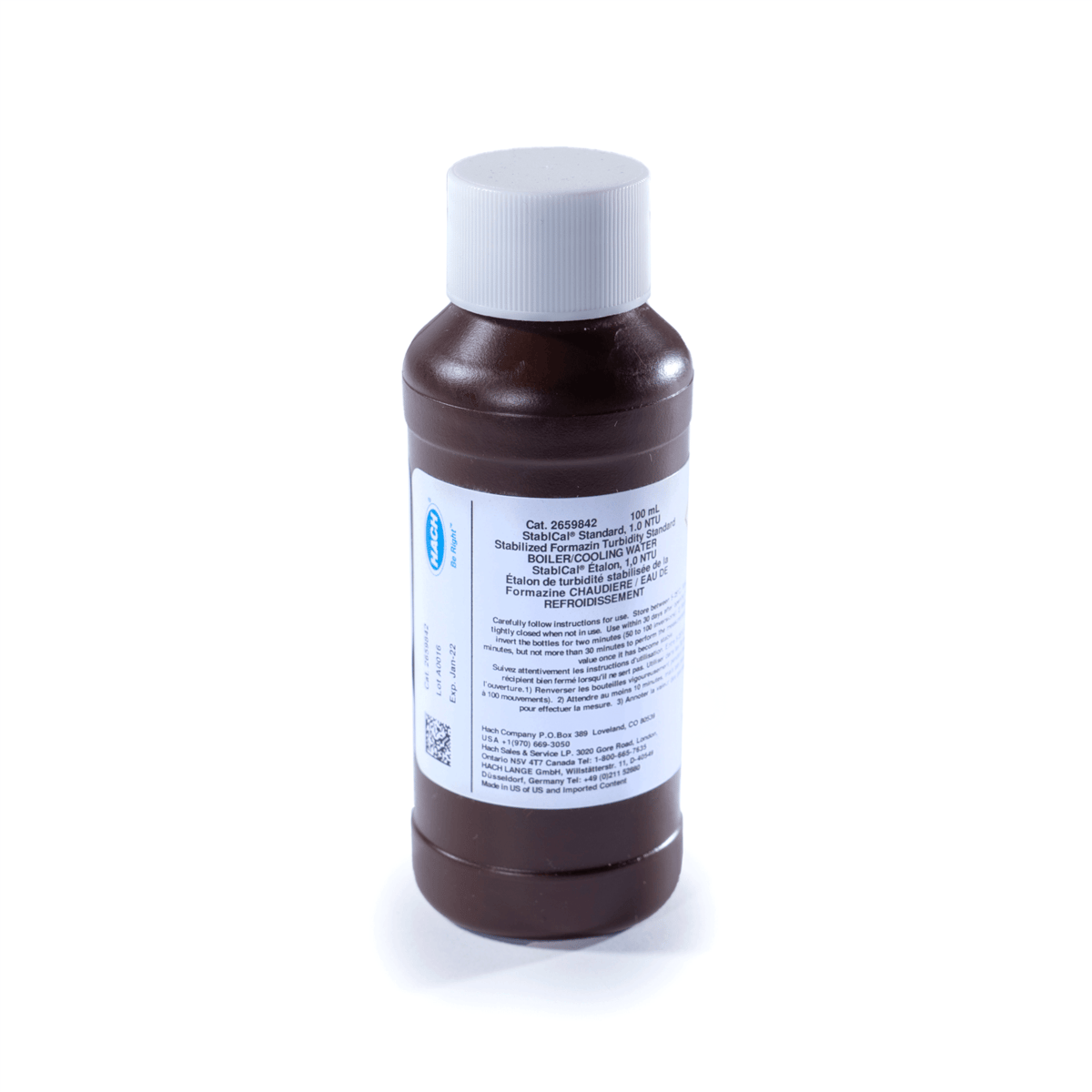 Hach Stablcal® Turbidity Stds Calibration Set, 2100P Portable Turbidimeter, 100 mL bottles, 2659410