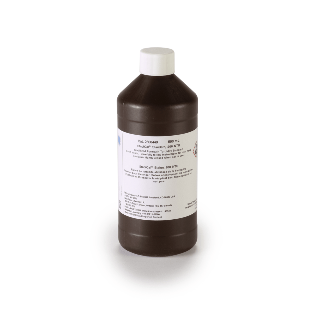 Hach Stablcal® Turbidity Standard, 200 NTU, 500 mL, 2660449