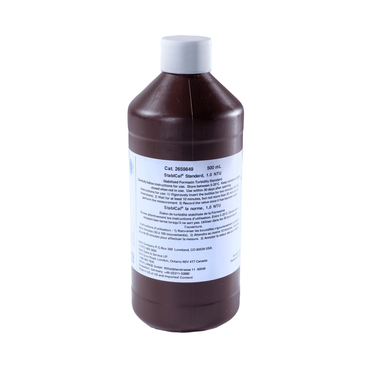 Hach Stablcal® Turbidity Standard, 0.5 NTU, 500 mL, 2698049