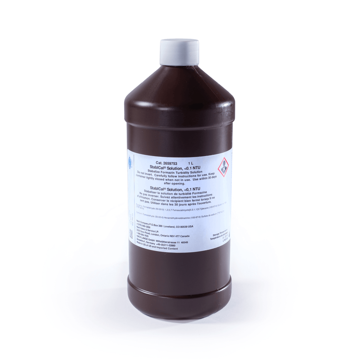 Hach Stablcal®, 100 mNTU (0.10 NTU), 1000 mL, 2723353