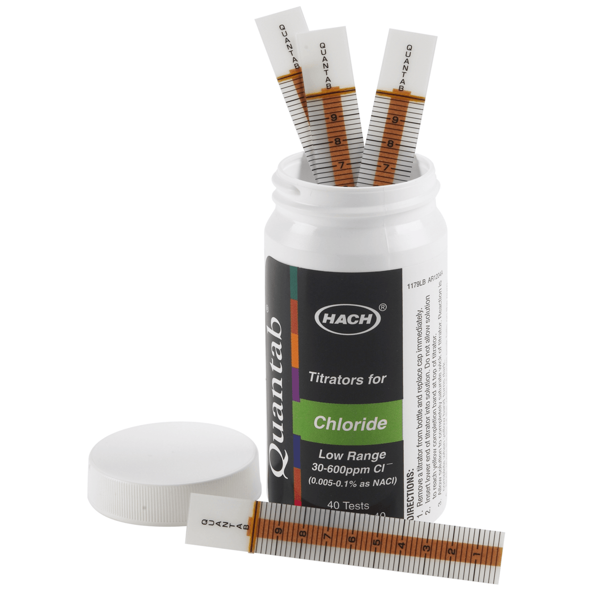 Hach Chloride QuanTab® Test Strips, 30-600 mg/L, 2744940