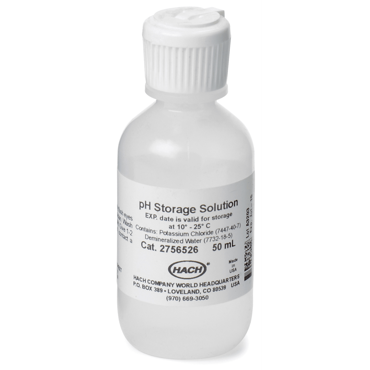 Hach pH Electrode Storage Solution, 50 mL, 2756526