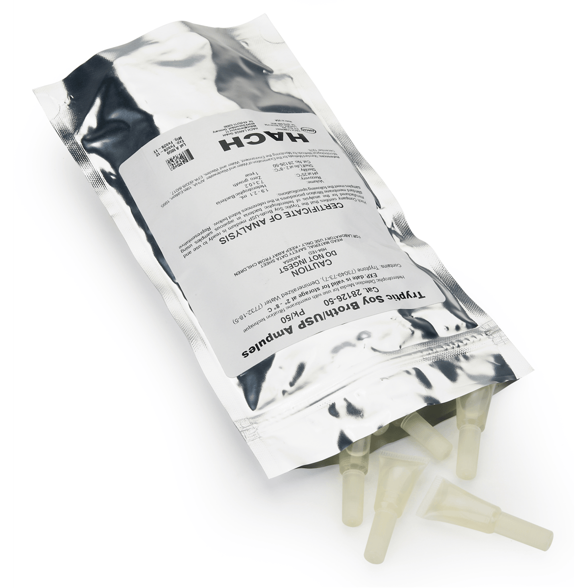 Hach Tryptic Soy Broth Plastic Ampules, 50/pk, 2812650