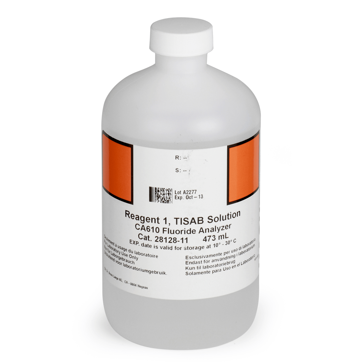 Hach CA610 Fluoride Reagent 1 (TISAB), 473 mL, 2812811