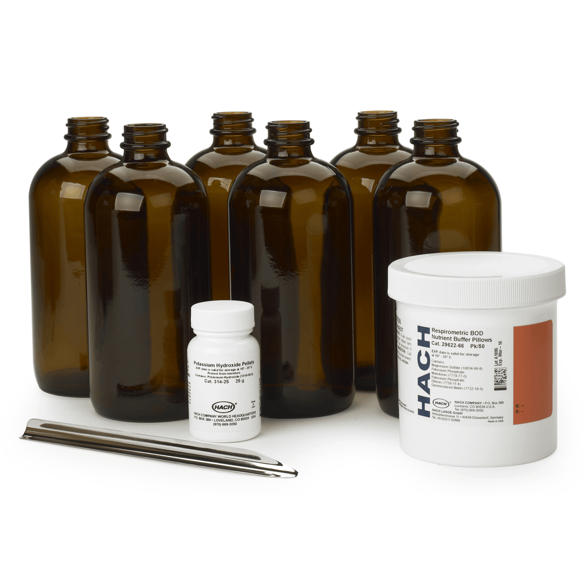 Hach BODTrak II Replacement Reagent Set with Bottles, 2952440