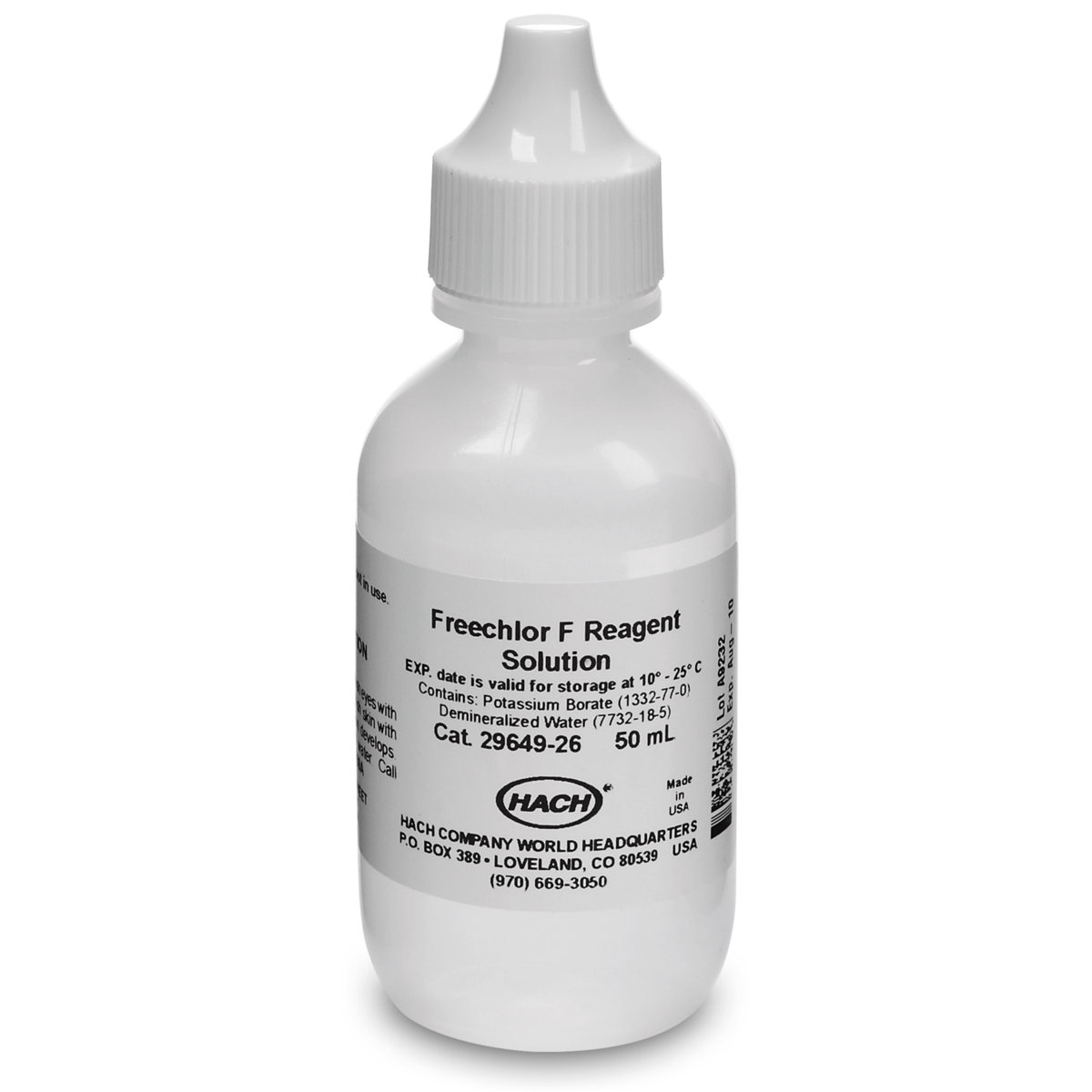 Hach Freechlor F Reagent Solution, 50 mL, 2964926