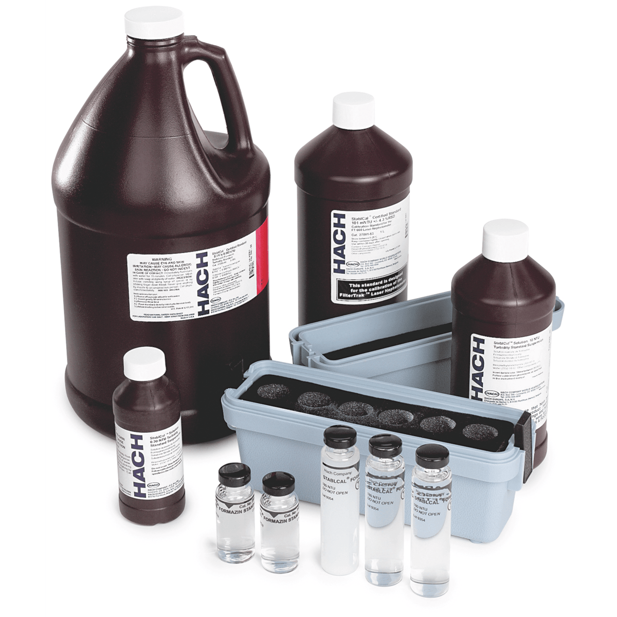 Hach Stablcal® Vials Turbidity Standards Calibration Kit for 2100Q Portable Turbidimeter, 2971205