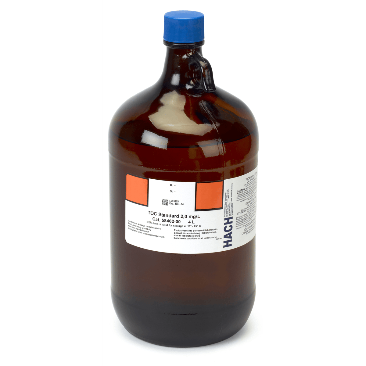 Hach TOC Standard Solution, 2.0 mg/L, 4 L, 5846200